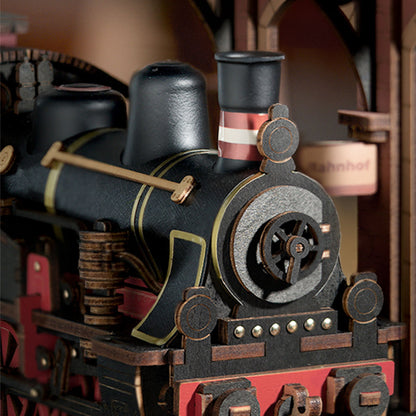 Rolife Steam Journey Vehicle 3D Wooden Puzzle (TGS01) | Vintage Steam Train Display Model