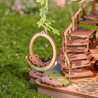 Rolife Sakura Tree House 3D Wooden Puzzle (TGS04) | Cherry Blossom Fairytale Display
