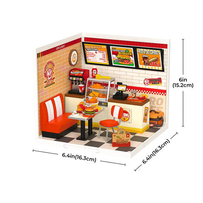 Rolife Super Creator Yum Yum Burgers DIY Miniature House (DW010) | 1:24 Scale
