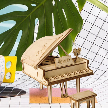Rolife Grand Piano Musical Instrument 3D Wooden Puzzle (TG402) | Mini Piano Display Model