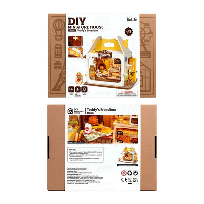 Rolife Teddy’s Breadbox Food Box Shop DIY Miniature House Kit (DS033) | LED Light