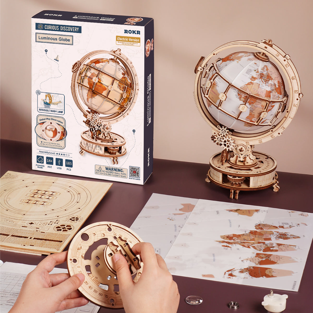 ROKR Luminous Globe ST003D Electric Version decorative display