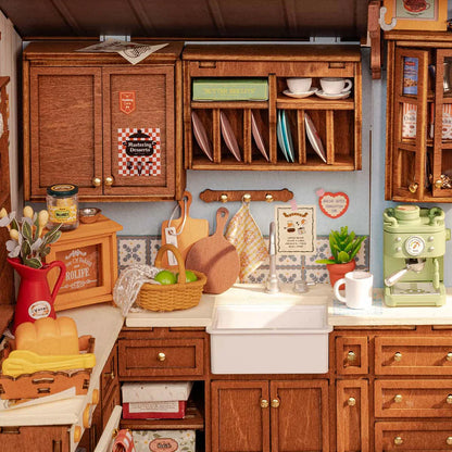 Rolife Baking Kitchen DIY Miniature House Kit (DG172) | 1:18 Scale