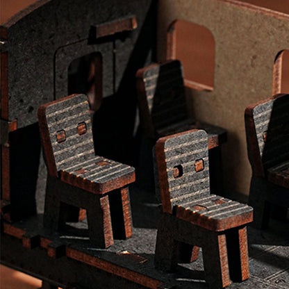 Rolife Steam Journey Vehicle 3D Wooden Puzzle (TGS01) | Vintage Steam Train Display Model