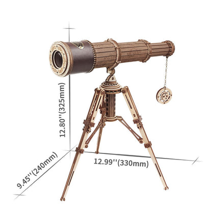 ROKR Monocular Telescope 3D Wooden Puzzle (ST004) | Retro Pirate Telescope Model