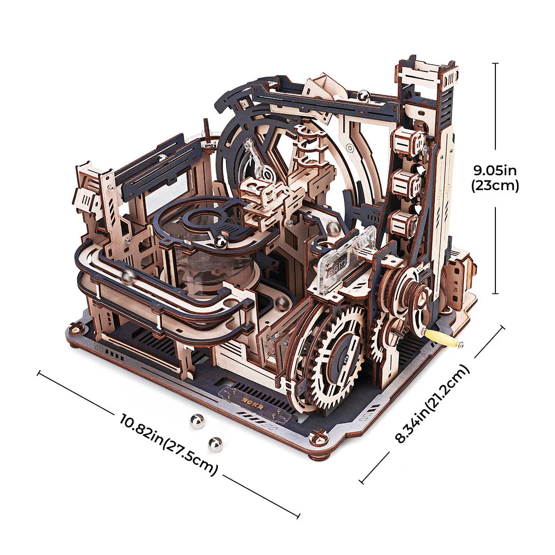 Robotime Rolife ROKR Marble Spaceport Marble Run 3D Wooden Puzzle LGC01