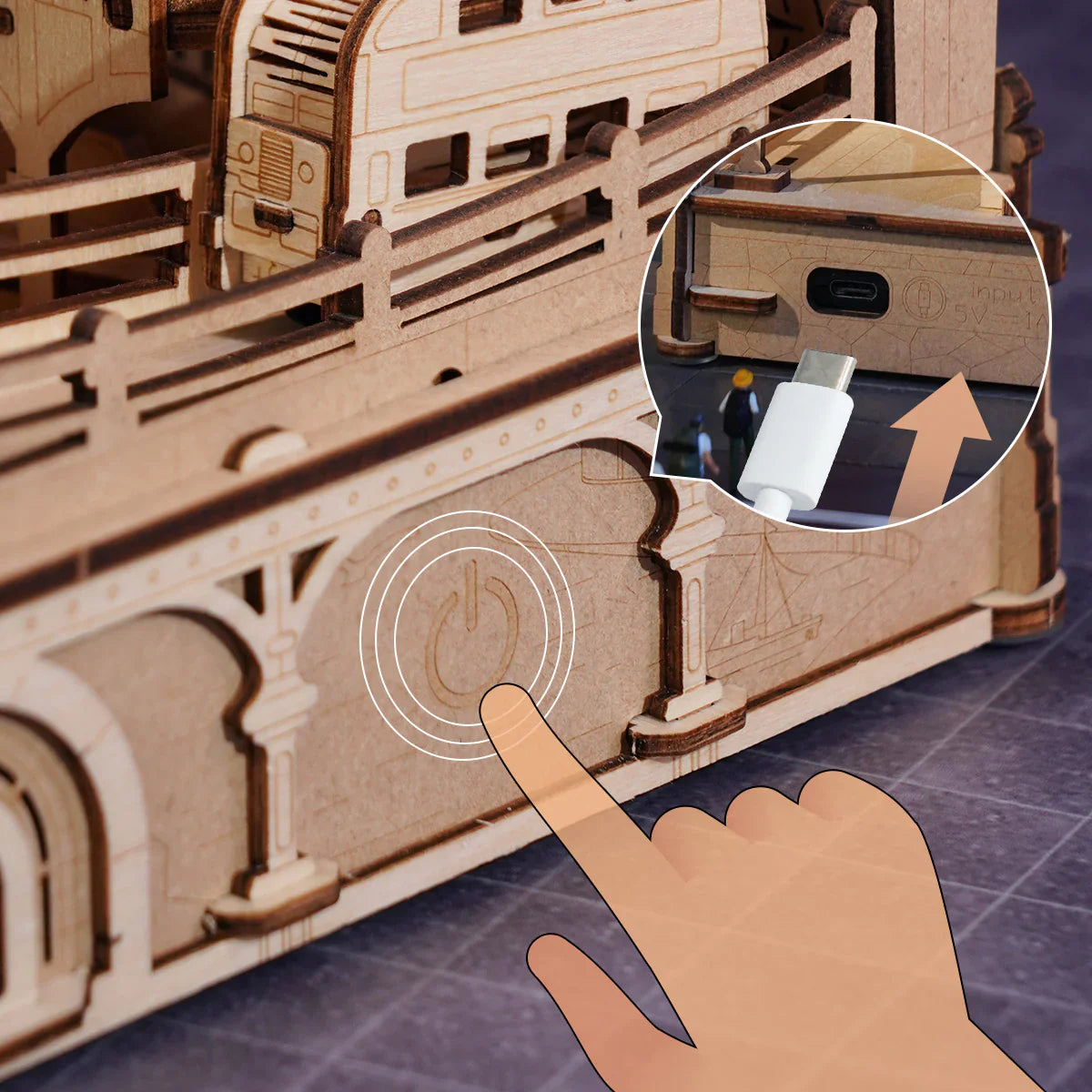 ROKR Marble Travel • London Marble Run Wooden 3D Puzzle - EGB01 | Mechanical Model Kit with Iconic Landmarks