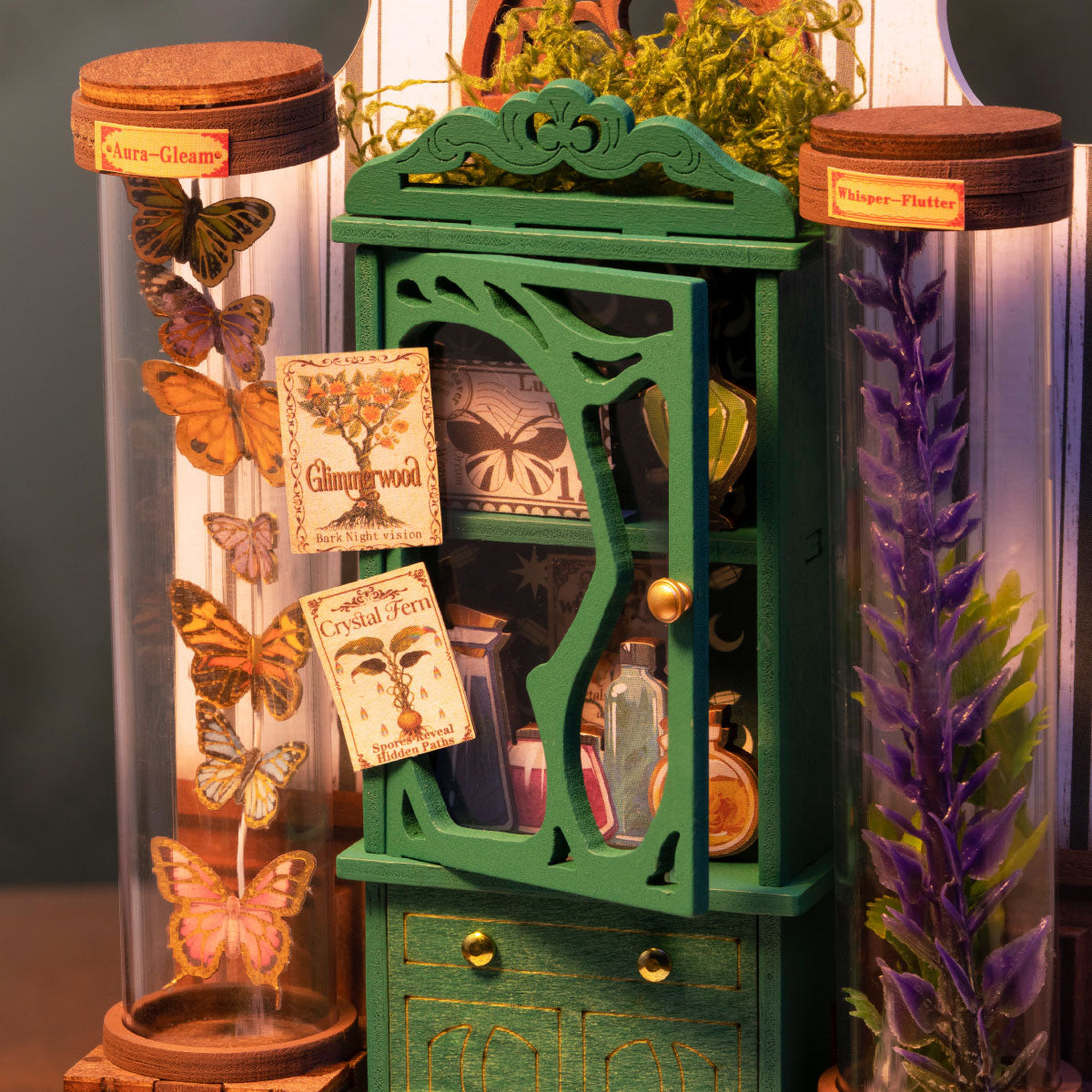 Rolife Rolife Potions Workshop DS057 - green cabinet and potion labels