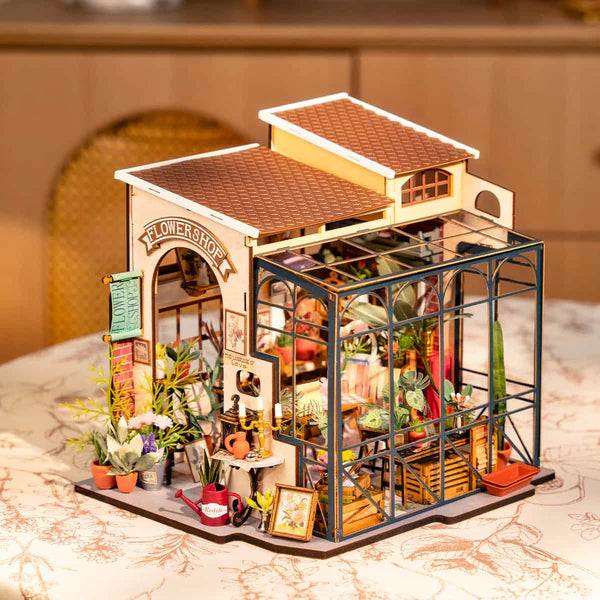 Rolife Emily’s Flower Shop DIY Miniature House Kit (DG145) | 1:16 Scale