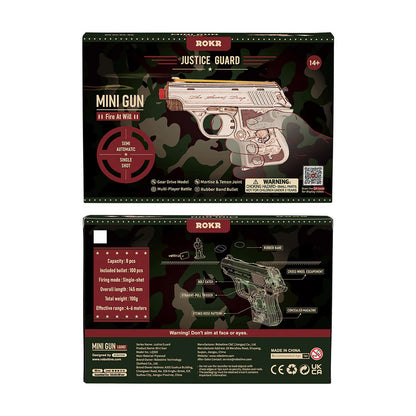 ROKR Mini Gun 3D Wooden Puzzle (LQ502) | Mechanical Model