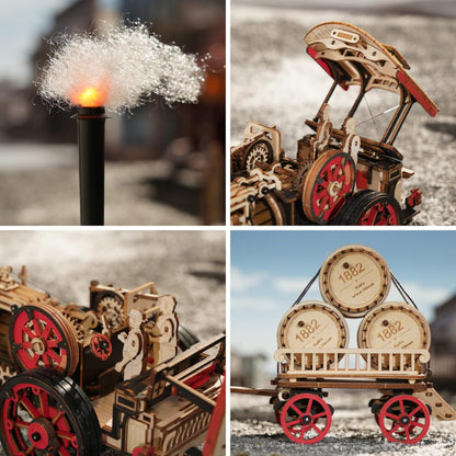 ROKR Steam Engine 3D Wooden Puzzle (LKA01) | Electric Steam Engine Model