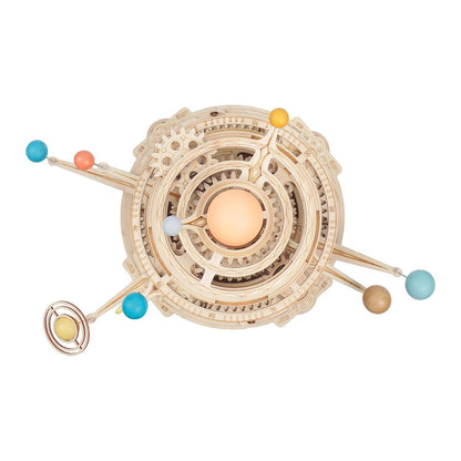 ROKR Mechanical Orrery 3D Wooden Puzzle (ST001) | Solar System Planetary Orbits Model