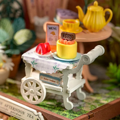 Rolife Fancy Tea Yard DIY Miniature House Kit (DS038) | 1:28 Scale