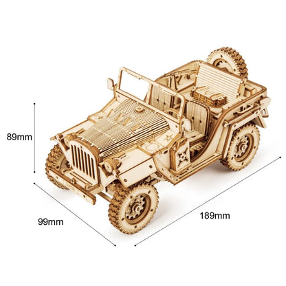 ROKR Army Field Car 3D Wooden Puzzle (MC701) | Model Kit