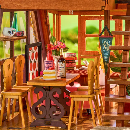 Rolife A-Frame Cabin DIY Miniature House Kit (DG181) | 1:18 Scale