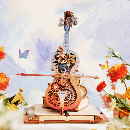 ROKR Symphony of Gorgeous Dreams Mechanical Music Box 3D Wooden Puzzle (AMK63M) | Wind-Up “Blue Danube”