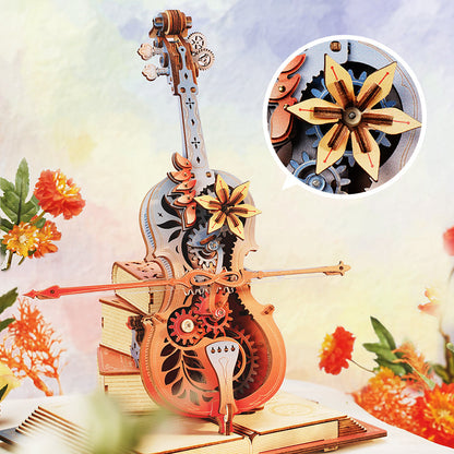 ROKR Symphony of Gorgeous Dreams Mechanical Music Box 3D Wooden Puzzle (AMK63M) | Wind-Up “Blue Danube”