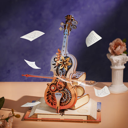 ROKR Symphony of Gorgeous Dreams Mechanical Music Box 3D Wooden Puzzle (AMK63M) | Wind-Up “Blue Danube”