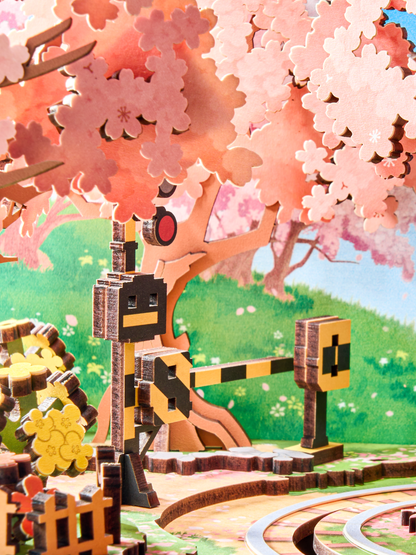 Rolife Sakura Dreamy Tour DIY Music Box 3D Wooden Puzzle (AMT02) | Lights & Music