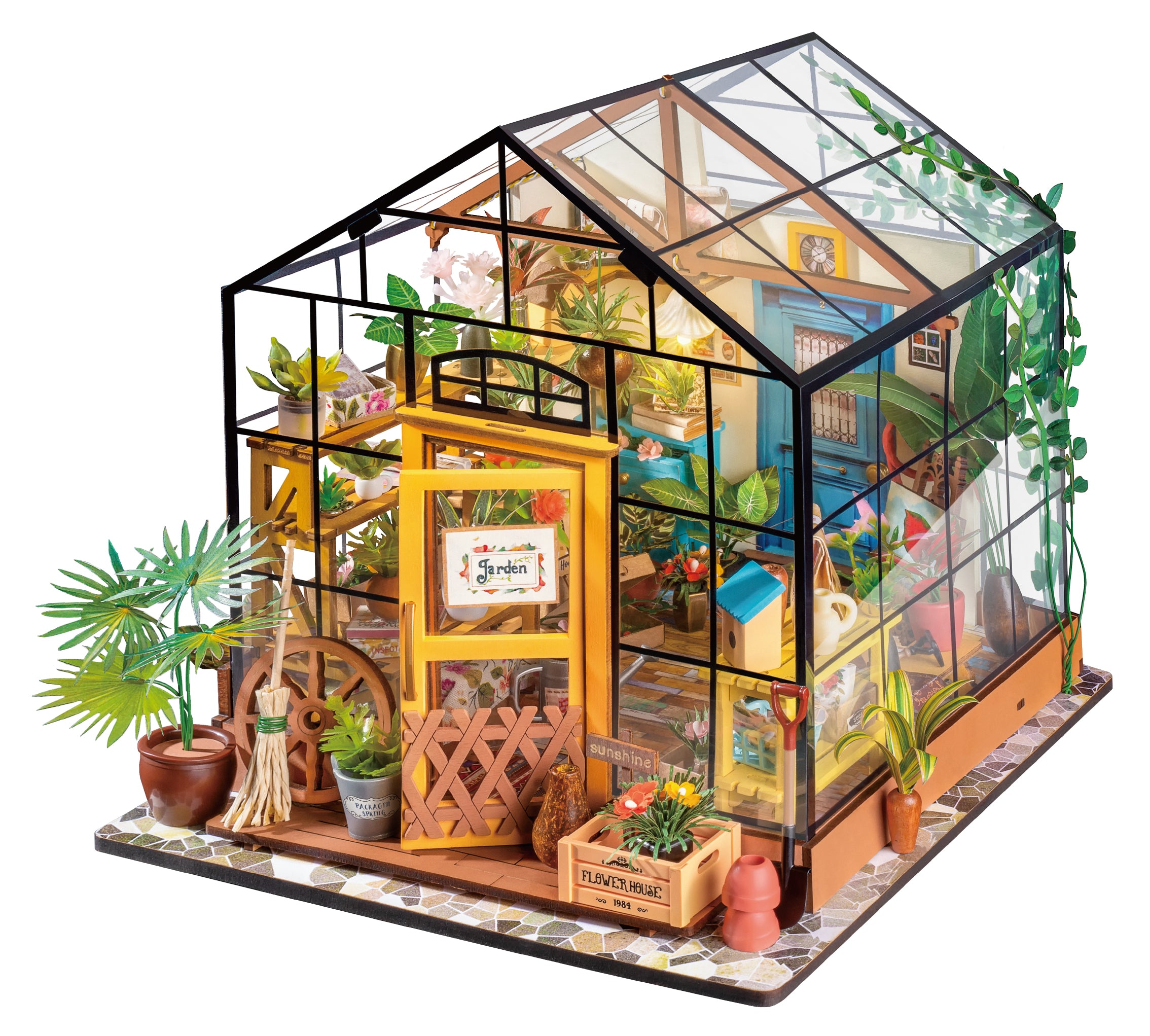 Rolife Cathy’s Flower House DIY Miniature House Kit (DG104) | 1:18 Scale