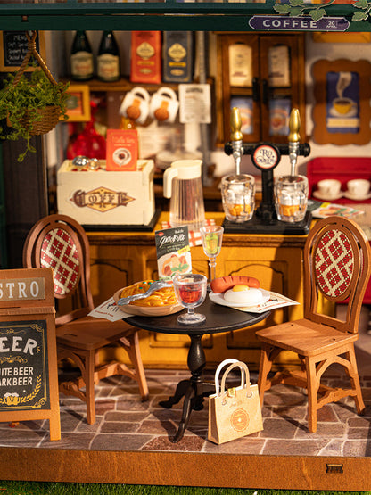 Rolife Tipsy Restaurant DIY Miniature House Kit (DG167) | 1:16 Scale
