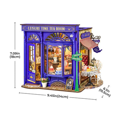 Rolife Leisure Time Tea Room DIY Miniature House Kit (DG171) | 1:16 Scale