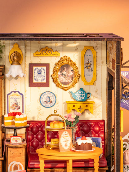 Rolife Leisure Time Tea Room DIY Miniature House Kit (DG171) | 1:16 Scale