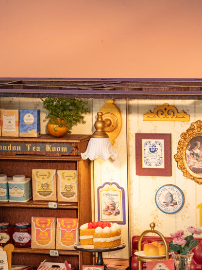 Rolife Leisure Time Tea Room DIY Miniature House Kit (DG171) | 1:16 Scale