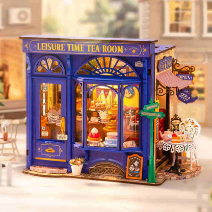 Rolife Leisure Time Tea Room DIY Miniature House Kit (DG171) | 1:16 Scale