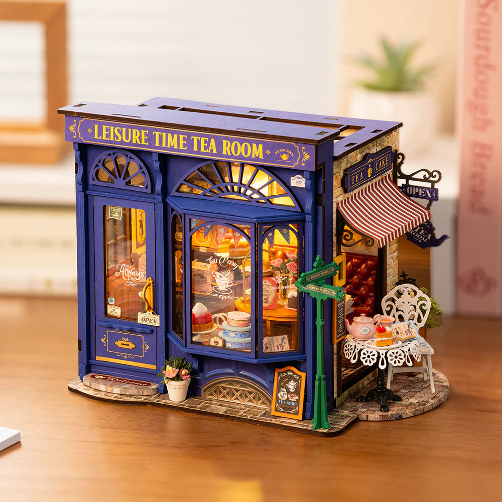 Rolife Leisure Time Tea Room DIY Miniature House Kit (DG171) | 1:16 Scale