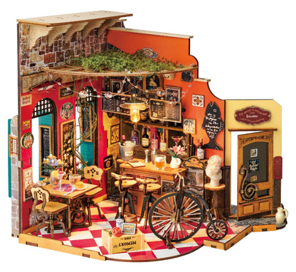 Rolife Cheers Bar & Dining DIY Miniature House Kit (DG173) | 1:18 Scale