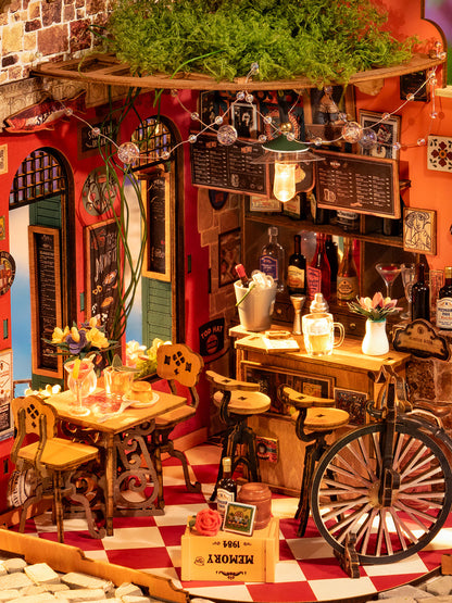 Rolife Cheers Bar & Dining DIY Miniature House Kit (DG173) | 1:18 Scale