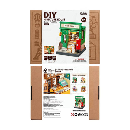 Rolife Century Post Office DIY Miniature House Kit (DS037) | 1:28 Scale