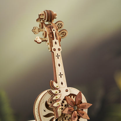 ROKR Magic Cello Mechanical Music Box 3D Wooden Puzzle (AMK63) | Wind-Up “Nocturne”