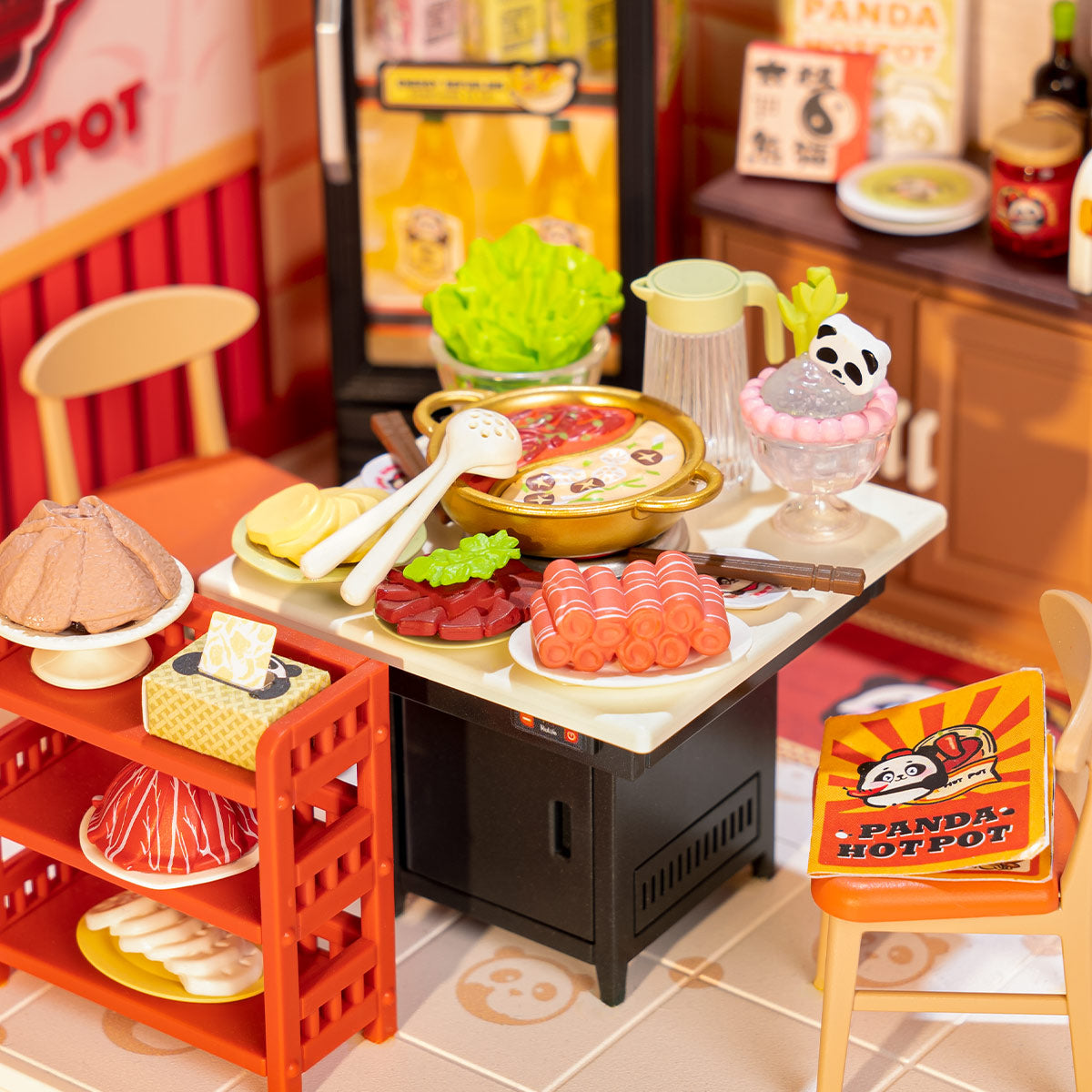 Rolife Super Creator Panda Hot Pot DIY Miniature House (DW020) | 1:24 Scale