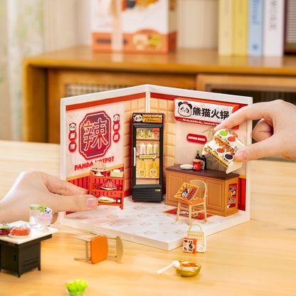 Rolife Super Creator Panda Hot Pot DIY Miniature House (DW020) | 1:24 Scale
