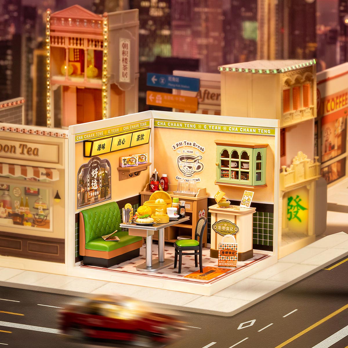 Rolife Super Creator Hong Kong Bites Cafe DIY Miniature House (DW021) | 1:24 Scale
