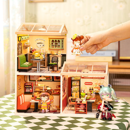 Rolife Super Creator Hong Kong Bites Cafe DIY Miniature House (DW021) | 1:24 Scale