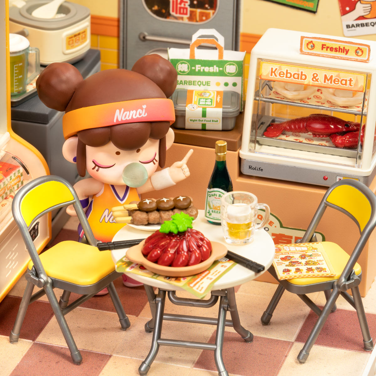 Rolife Super Creator Night Out Food Stall DIY Miniature House (DW022) | 1:24 Scale