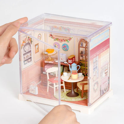 Rolife Honey Tea Lounge DIY Miniature Store Kit (DWS02B) | Mini Super Creator Tea Shop