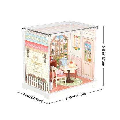 Rolife Honey Tea Lounge DIY Miniature Store Kit (DWS02B) | Mini Super Creator Tea Shop