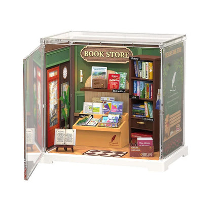 Rolife Memory Book Store DIY Miniature Store Kit (DWS04B) | Mini Super Creator Bookshop