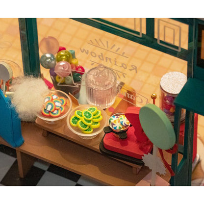 Rolife Rainbow Candy House DIY Miniature House Kit (DG158) | LED Light