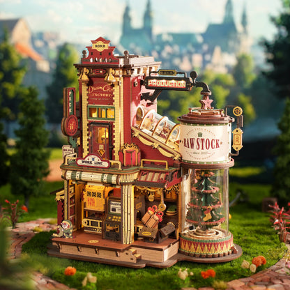 ROKR Dream Gift Factory Wooden Music Box (EAB01) | Christmas Mechanical Puzzle