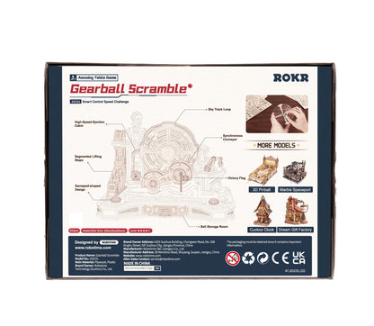 ROKR Gear Ball Challenge 3D Wooden Puzzle (EGC01) | Interactive Marble Run Game