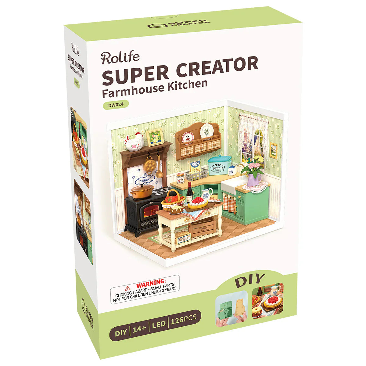 Rolife Super Creator Farmhouse Kitchen DIY Miniature House (DW024) | 1:24 Scale