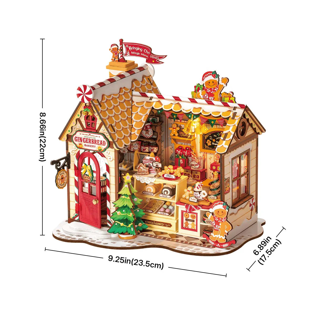 Rolife Gingerbread House DIY Miniature House Kit (DG176) | 1:18 Scale