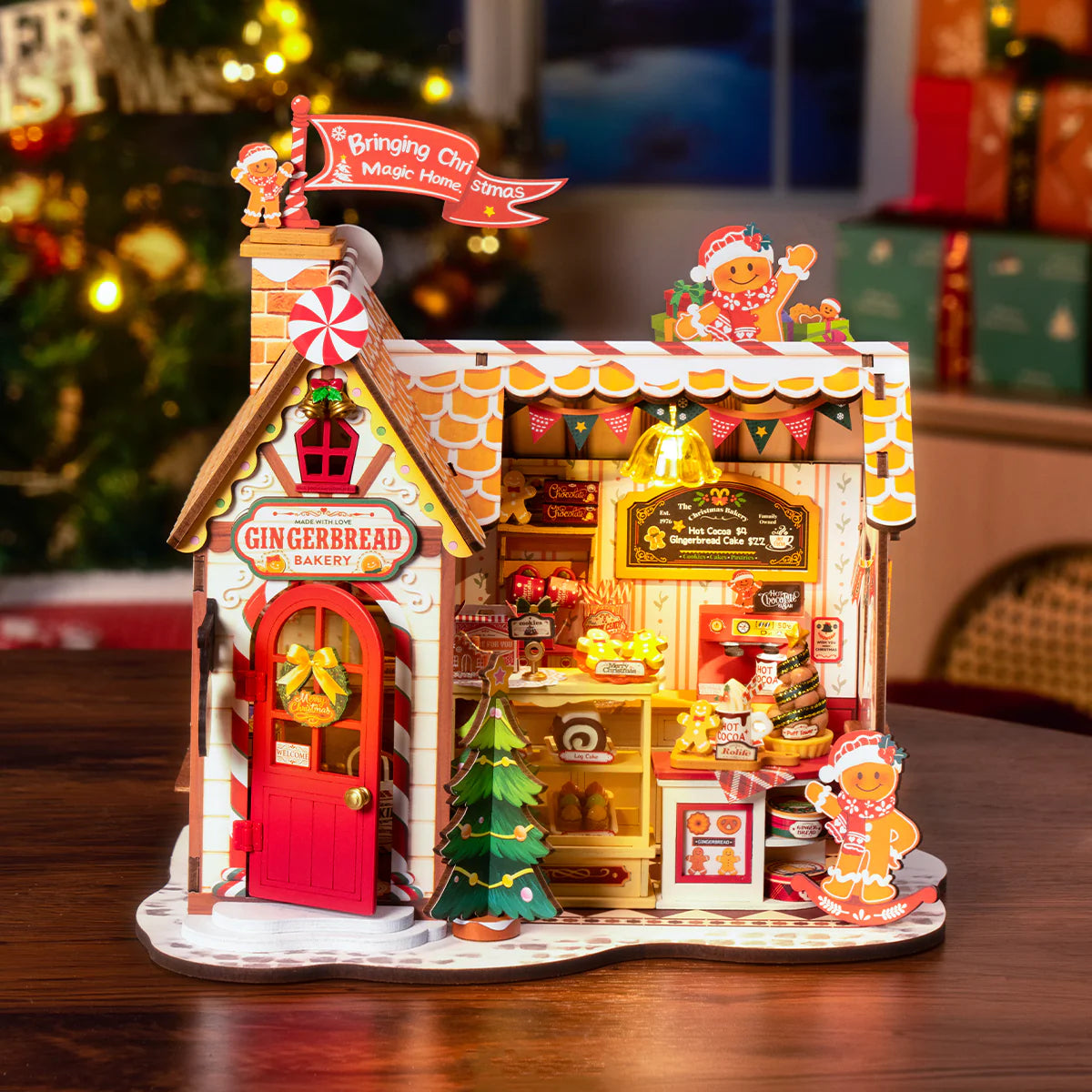 Rolife Gingerbread House DIY Miniature House Kit (DG176) | 1:18 Scale