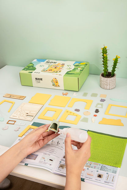 Rolife Cat House DIY Miniature Dollhouse Kit (DG149) | LED Light