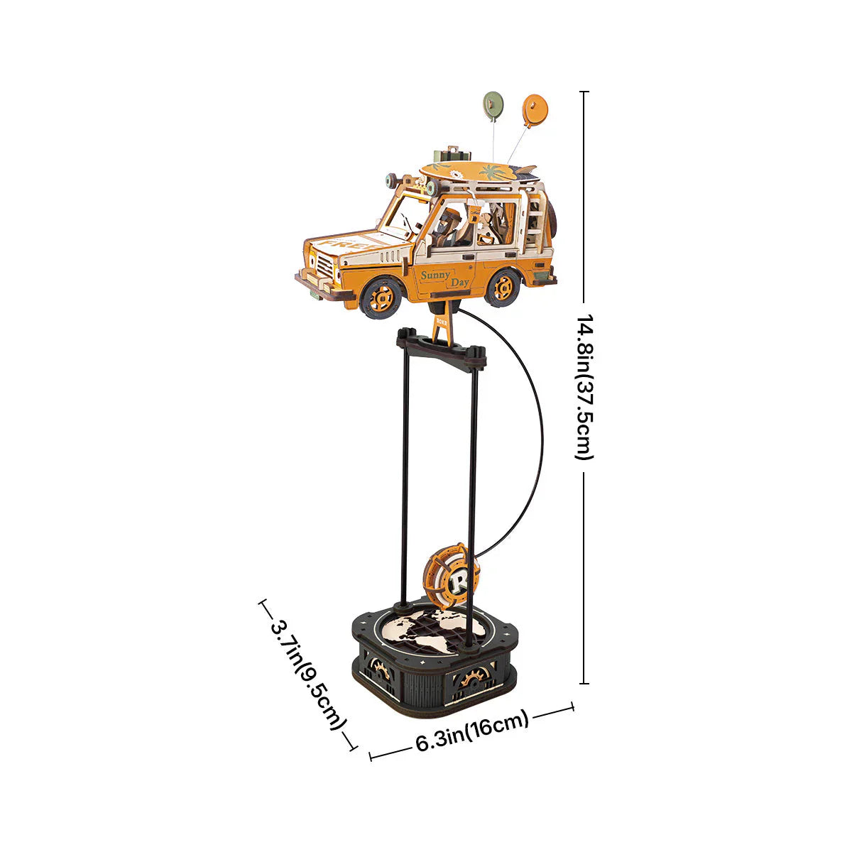 ROKR Road Tripper Pendulum Balance Toy 3D Puzzle - MCD03 | Wooden Vintage Car Kinetic Desk Toy